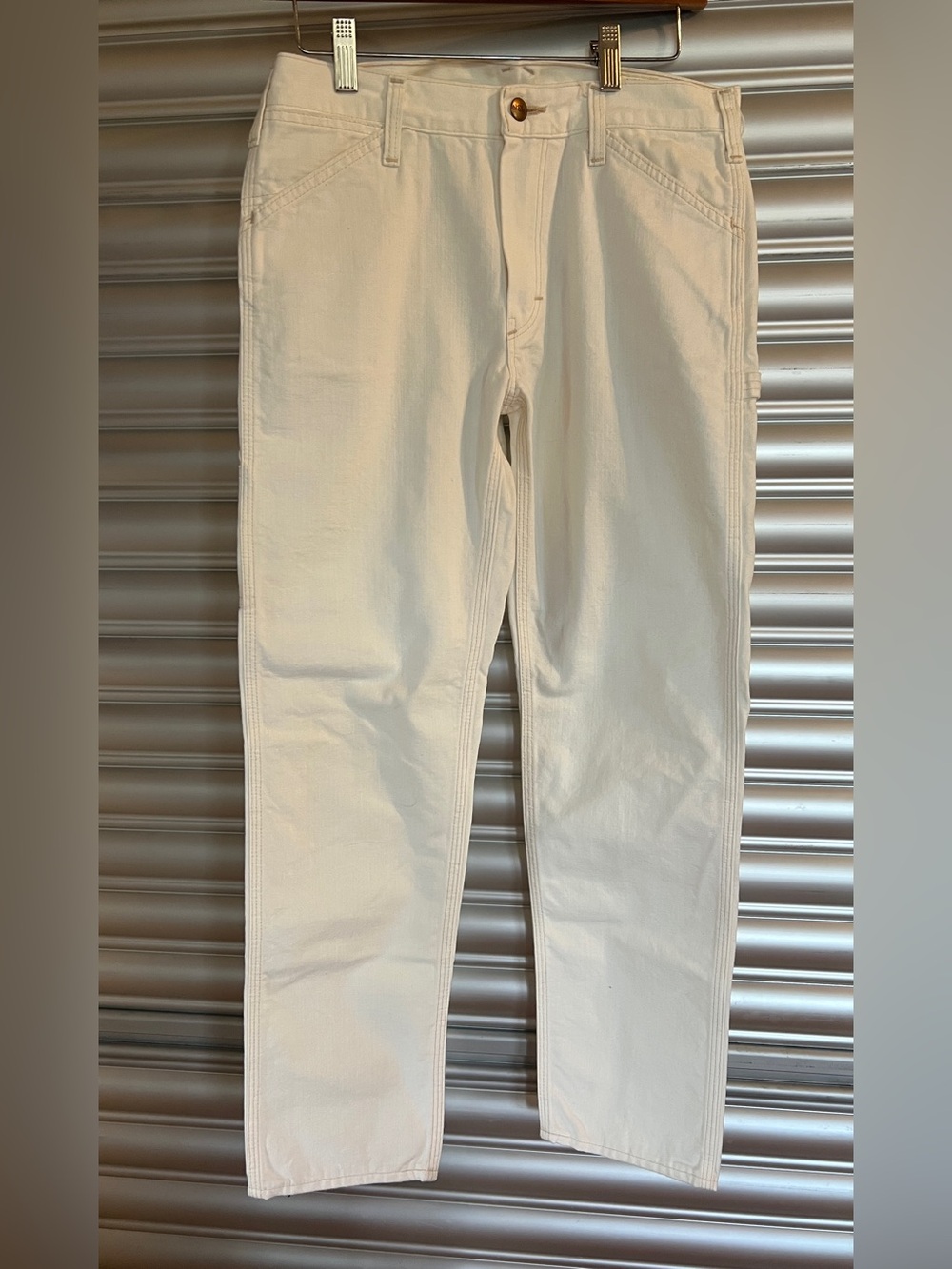 orSlow Painter Pants Ecru White Ivory Cotton Japan M Vintage Style